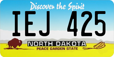 ND license plate IEJ425
