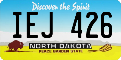 ND license plate IEJ426