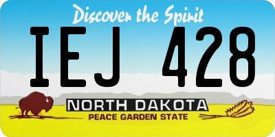 ND license plate IEJ428