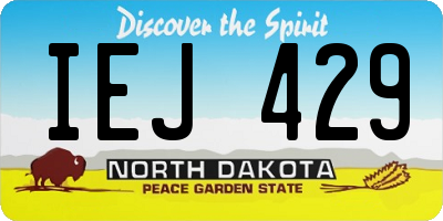 ND license plate IEJ429