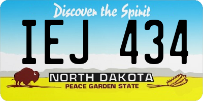 ND license plate IEJ434