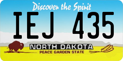ND license plate IEJ435