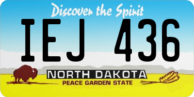 ND license plate IEJ436