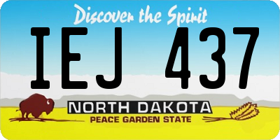 ND license plate IEJ437