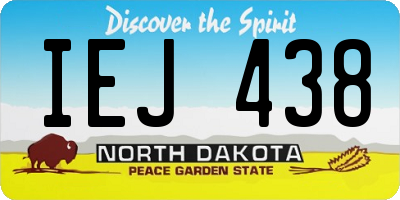 ND license plate IEJ438