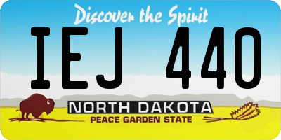 ND license plate IEJ440