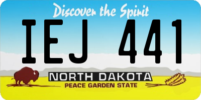 ND license plate IEJ441
