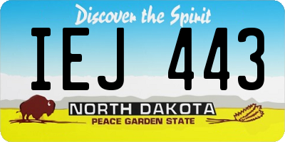 ND license plate IEJ443