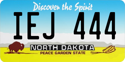 ND license plate IEJ444
