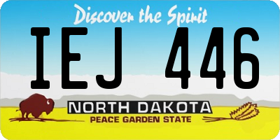 ND license plate IEJ446