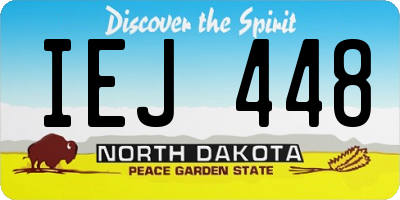 ND license plate IEJ448