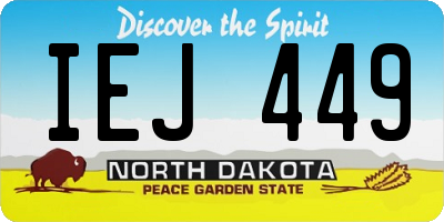 ND license plate IEJ449