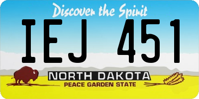 ND license plate IEJ451