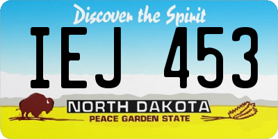 ND license plate IEJ453