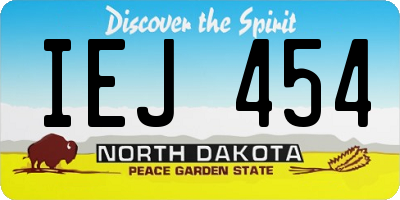 ND license plate IEJ454