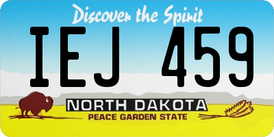 ND license plate IEJ459