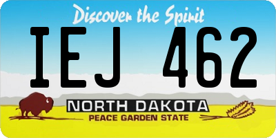 ND license plate IEJ462