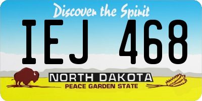 ND license plate IEJ468