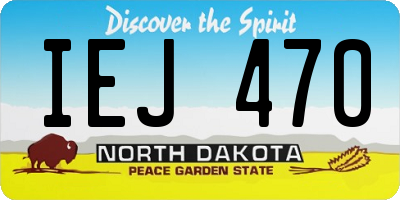 ND license plate IEJ470