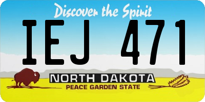ND license plate IEJ471