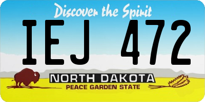 ND license plate IEJ472