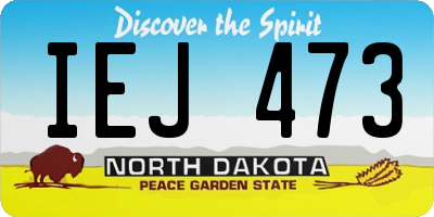 ND license plate IEJ473