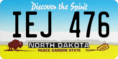 ND license plate IEJ476