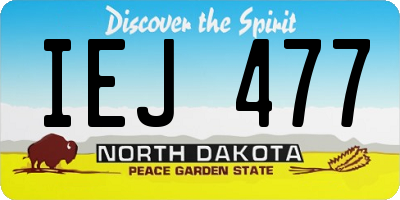 ND license plate IEJ477