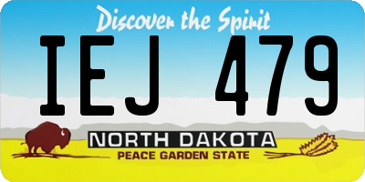 ND license plate IEJ479