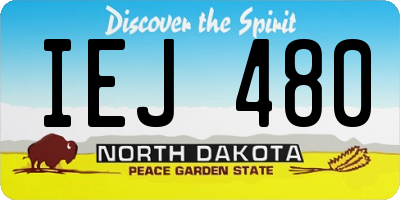ND license plate IEJ480