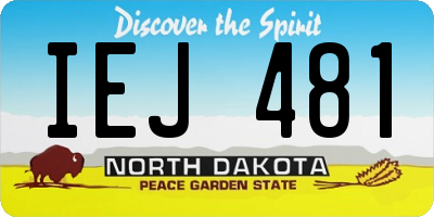 ND license plate IEJ481