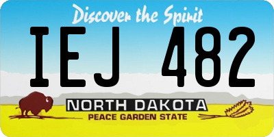 ND license plate IEJ482