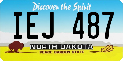 ND license plate IEJ487