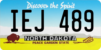ND license plate IEJ489