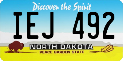 ND license plate IEJ492