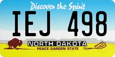 ND license plate IEJ498