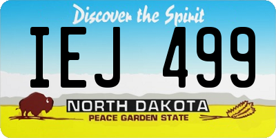 ND license plate IEJ499