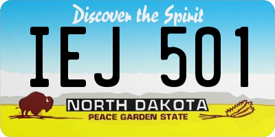 ND license plate IEJ501