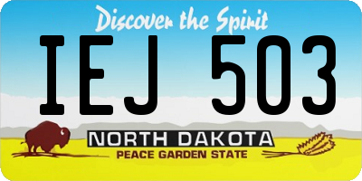 ND license plate IEJ503