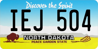 ND license plate IEJ504