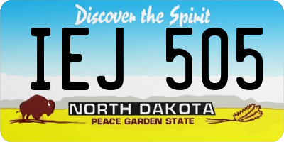 ND license plate IEJ505
