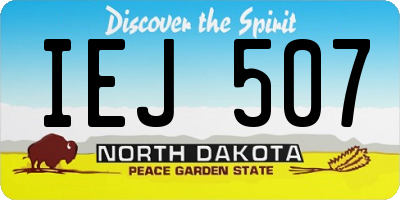ND license plate IEJ507