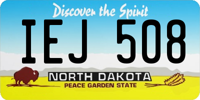 ND license plate IEJ508