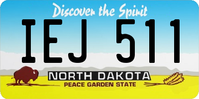 ND license plate IEJ511