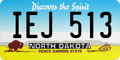 ND license plate IEJ513