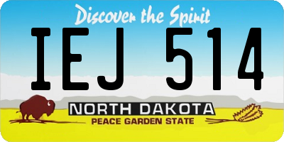 ND license plate IEJ514