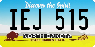 ND license plate IEJ515