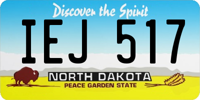 ND license plate IEJ517