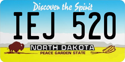 ND license plate IEJ520