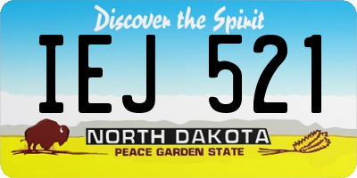 ND license plate IEJ521